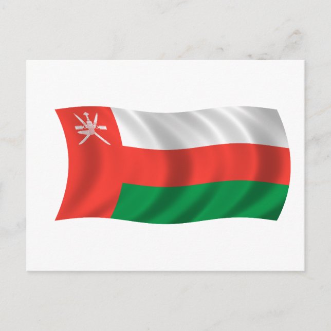 Flagge Oman Postkarte (Vorderseite)
