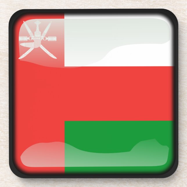 Flagge Oman Untersetzer (Vorderseite)