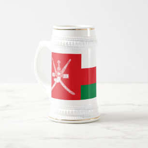 Flagge Omans Bierglas
