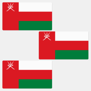 Flagge Omans Etiketten