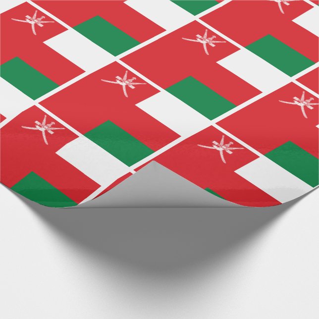 Flagge Omans Geschenkpapier (Ecke)