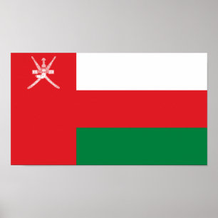 Flagge Omans Poster