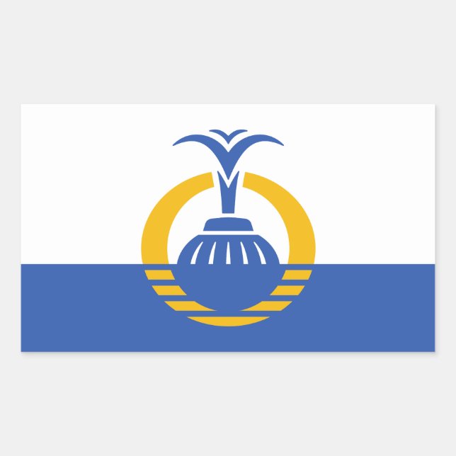 Flagge Orlandos, Florida Rechteckiger Aufkleber (Vorderseite)