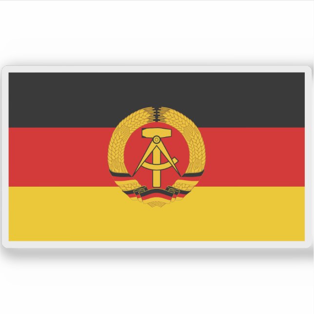 Flagge Ostdeutschlands - DDR (1959-1990) Aufkleber (Vorderseite)