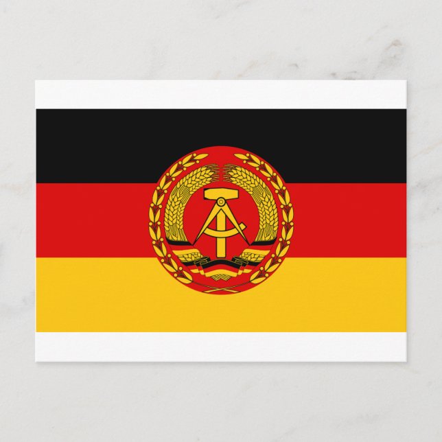 Flagge Ostdeutschlands - DDR (DDR) - NVA Postkarte (Vorderseite)