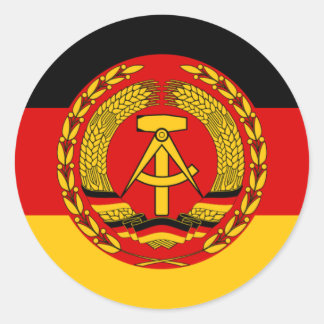 Flagge Ostdeutschlands - DDR (DDR) - NVA Runder Aufkleber