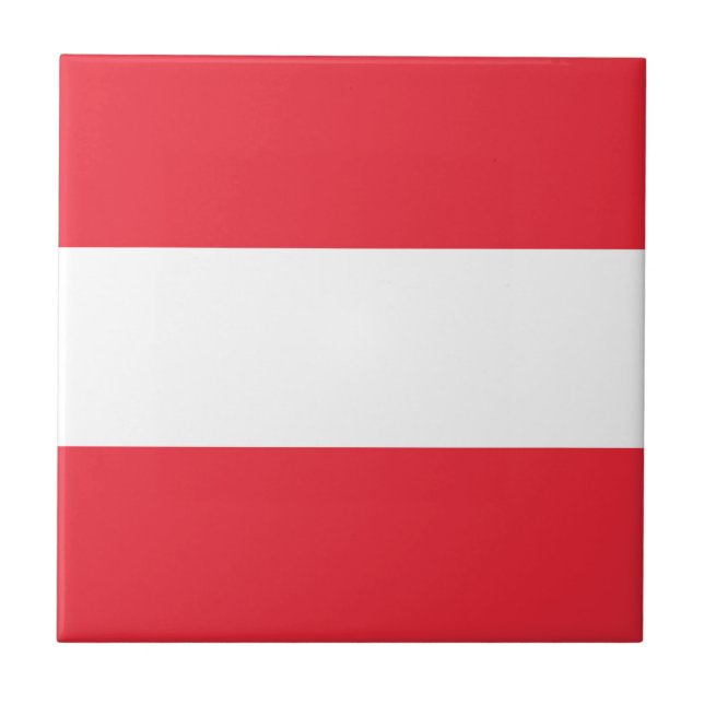 Flagge Österreich Fliese (Vorderseite)