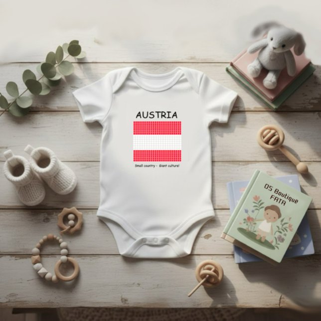 Flagge Österreichs Baby Strampler (Von Creator hochgeladen)