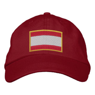 Flagge Österreichs bestickte Kap Baseballkappe