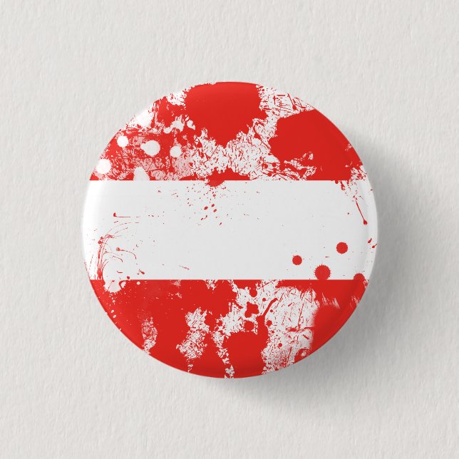Flagge Österreichs Button (Vorderseite)