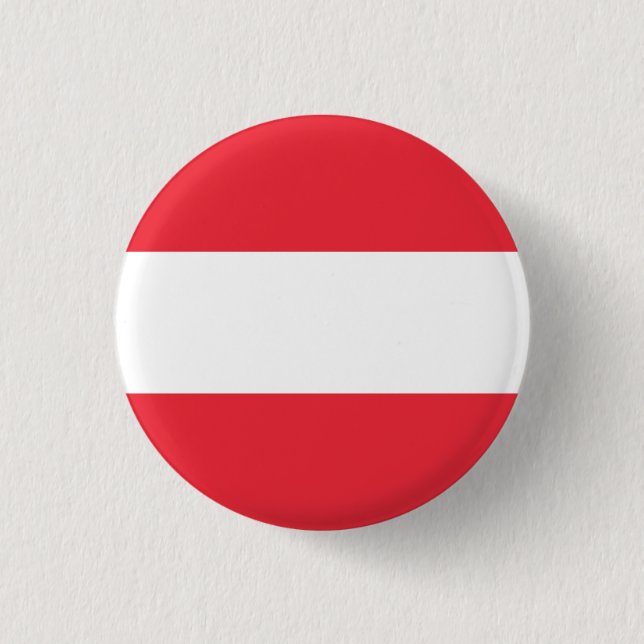 Flagge Österreichs Button (Vorderseite)