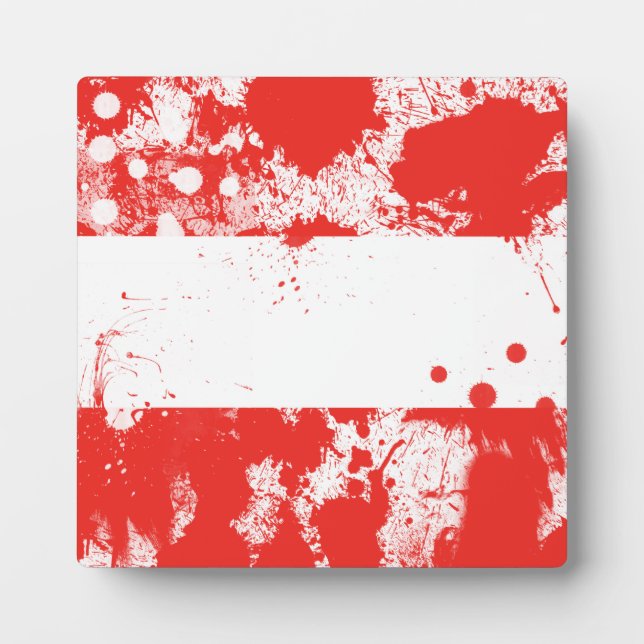 Flagge Österreichs Fotoplatte (Vorderseite)