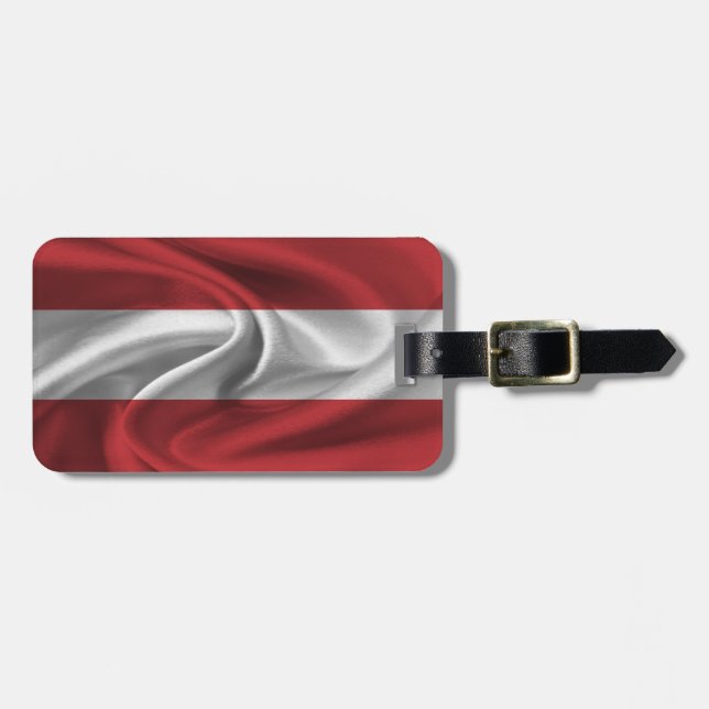 Flagge Österreichs Gepäckanhänger (Vorderseite horizontal)