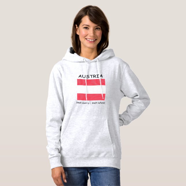 Flagge Österreichs Hoodie (Vorne ganz)