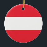 Flagge Österreichs Keramik Ornament<br><div class="desc">Flagge Österreichs</div>