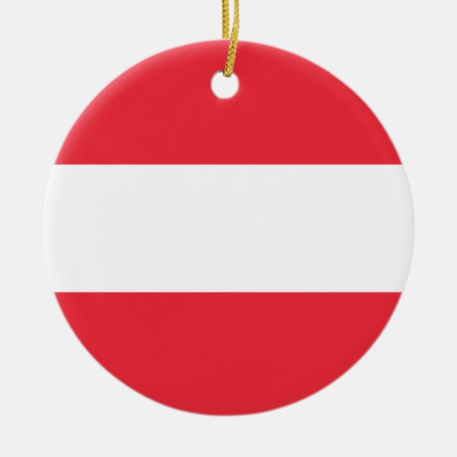 Flagge Österreichs Keramik Ornament (Vorne)