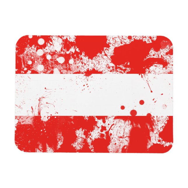 Flagge Österreichs Magnet (Horizontal)