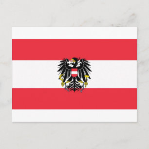 Flagge Österreichs - Österreichs Postkarte