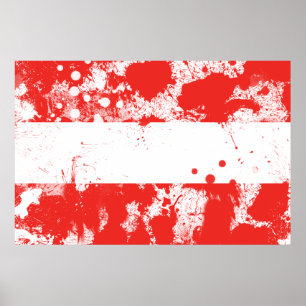 Flagge Österreichs Poster