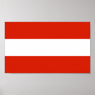 Flagge Österreichs Poster