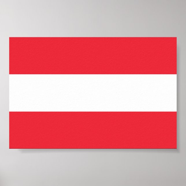 Flagge Österreichs Poster (Vorne)