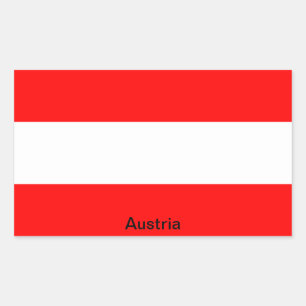 Flagge Österreichs Rechteckiger Aufkleber