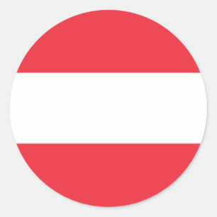Flagge Österreichs Runder Aufkleber