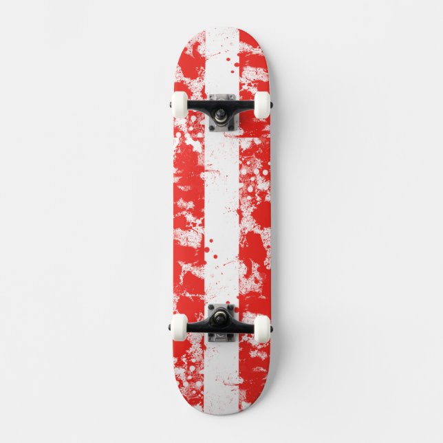 Flagge Österreichs Skateboard (Vorderseite)