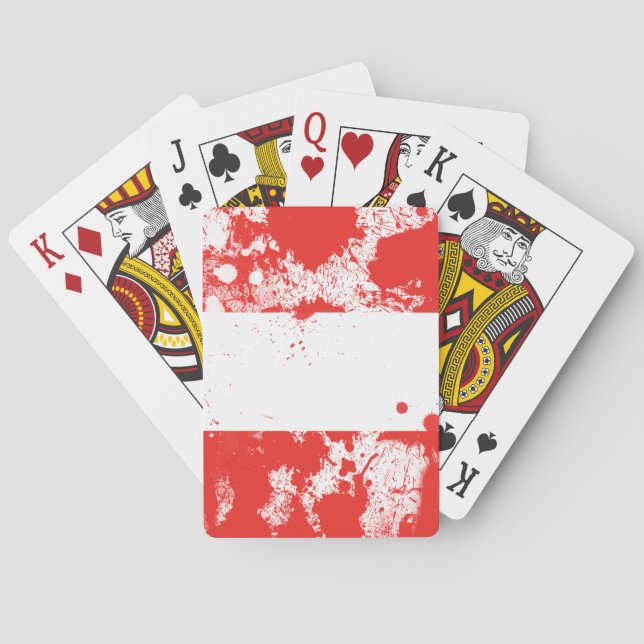 Flagge Österreichs Spielkarten (Rückseite)