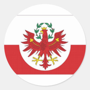Flagge Österreichs Tirol Runder Aufkleber