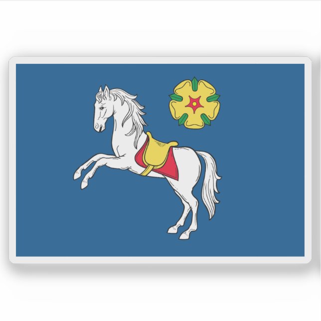 Flagge Ostrava, Tschechische Republik Aufkleber (Vorderseite)