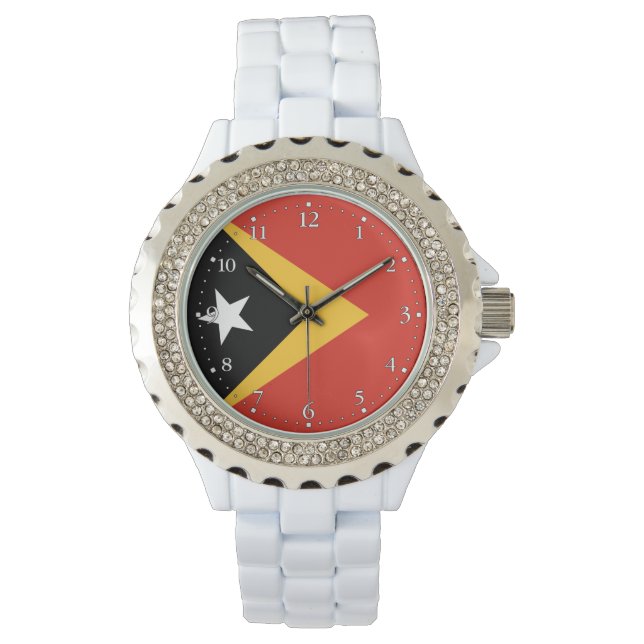Flagge Osttimors Armbanduhr (Vorderseite)