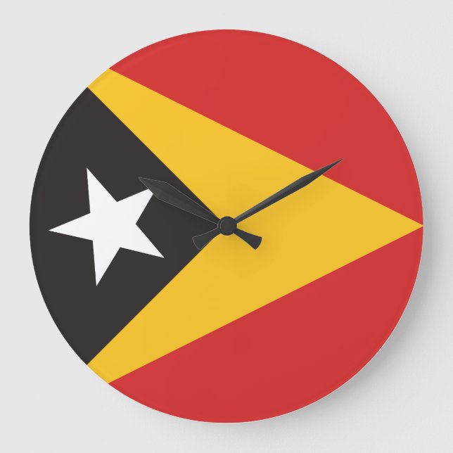 Flagge Osttimors Große Wanduhr (Vorderseite)