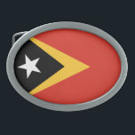 Flagge Osttimors Ovale Gürtelschnalle<br><div class="desc">Patriotische Flagge Osttimors.</div>