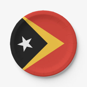 Flagge Osttimors Pappteller