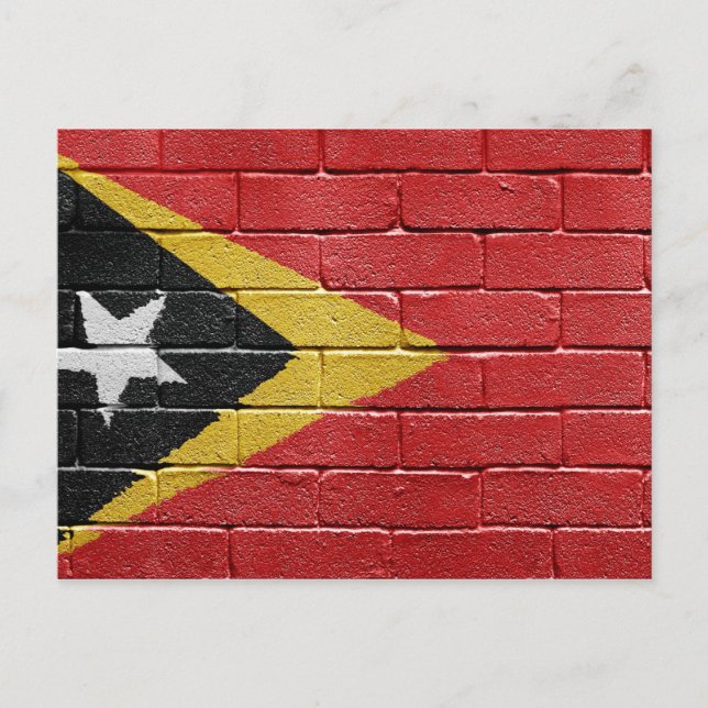 Flagge Osttimors Postkarte (Vorderseite)