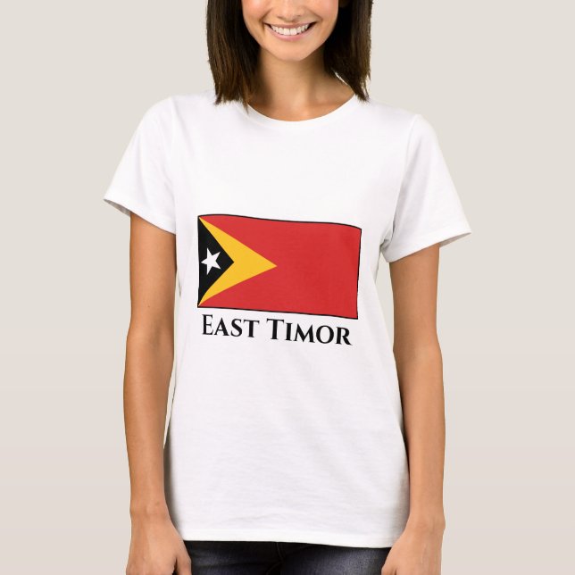 Flagge Osttimors T-Shirt (Vorderseite)
