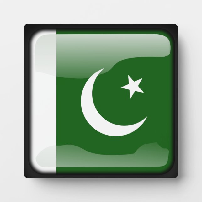 Flagge Pakistans Fotoplatte (Vorderseite)