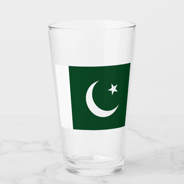 Flagge Pakistans Glas (Vorderseite)