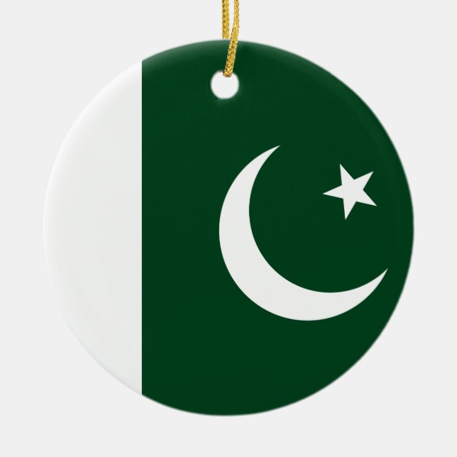 Flagge Pakistans Keramik Ornament (Vorne)