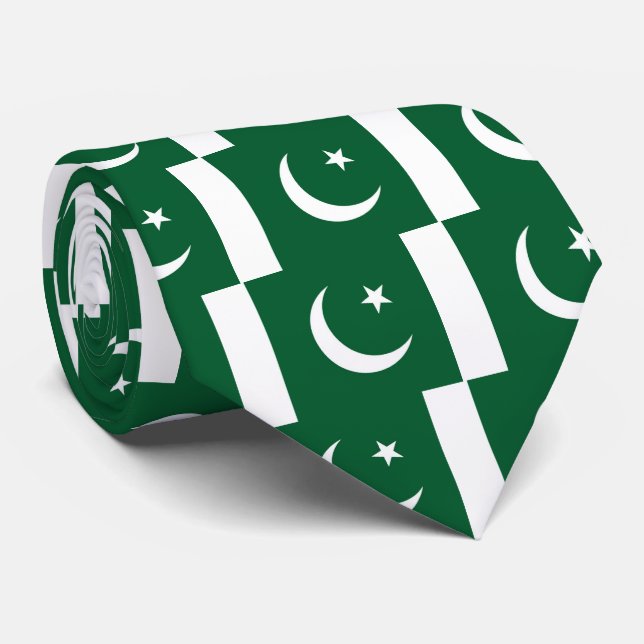 Flagge Pakistans Krawatte (Gerollt)
