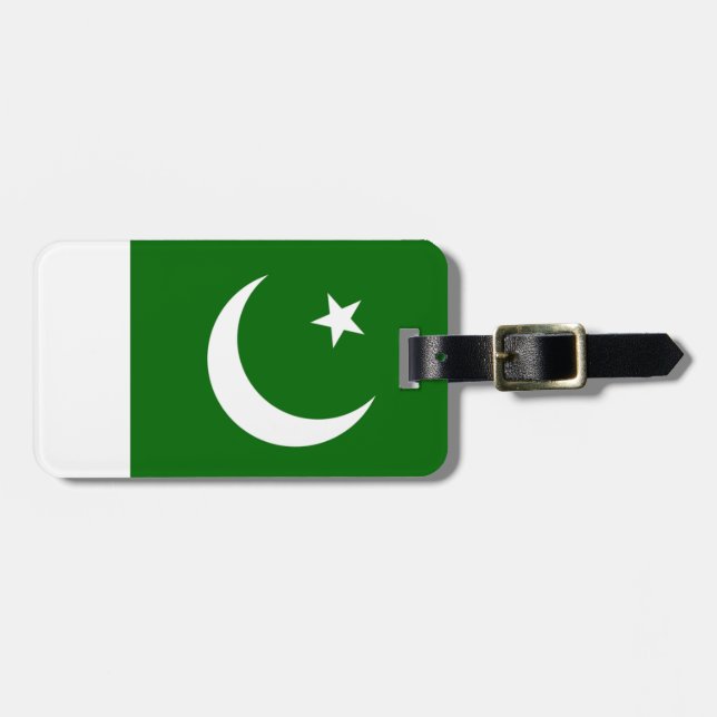 Flagge Pakistans Persönliche Identifikationsnummer Gepäckanhänger (Vorderseite horizontal)