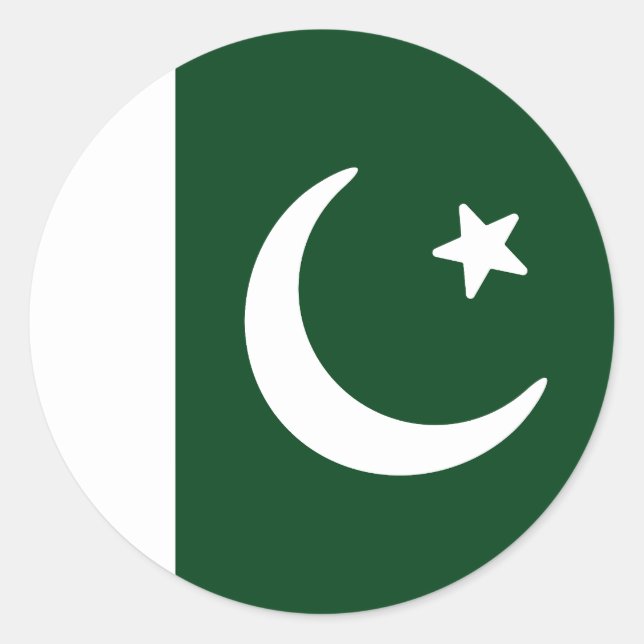 Flagge Pakistans Runder Aufkleber (Vorderseite)