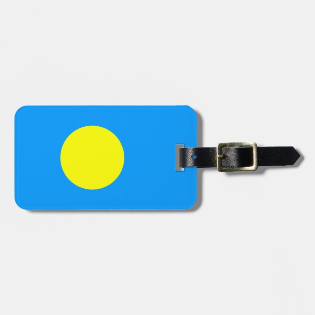 Flagge Palaus Gepäckanhänger (Vorderseite horizontal)