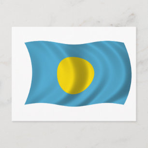 Flagge Palaus Postkarte
