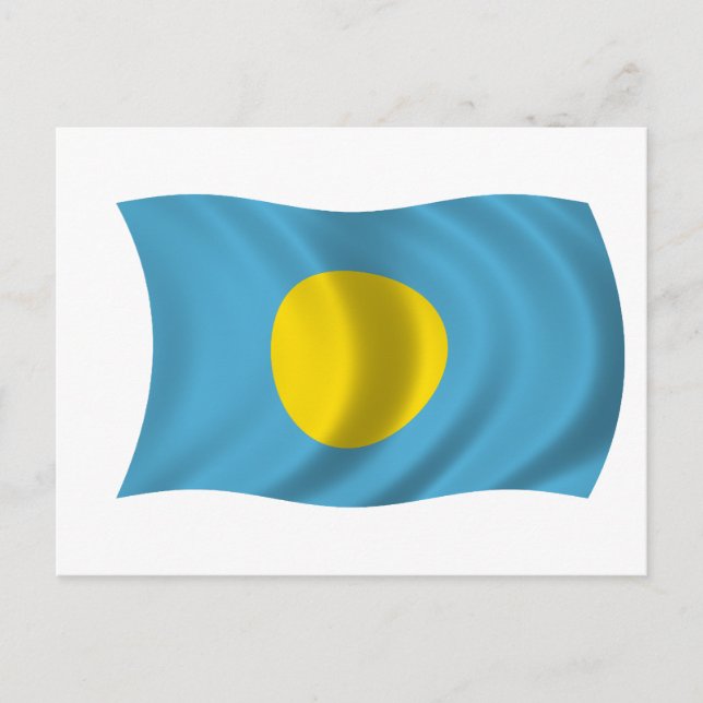 Flagge Palaus Postkarte (Vorderseite)