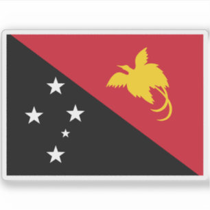 Flagge Papua - Neue Guinea Aufkleber