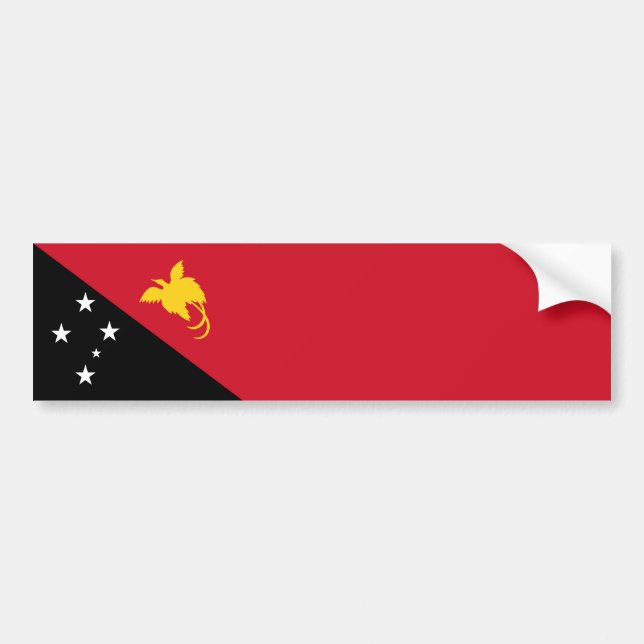 Flagge Papua - Neue Guinea Autoaufkleber (Vorne)