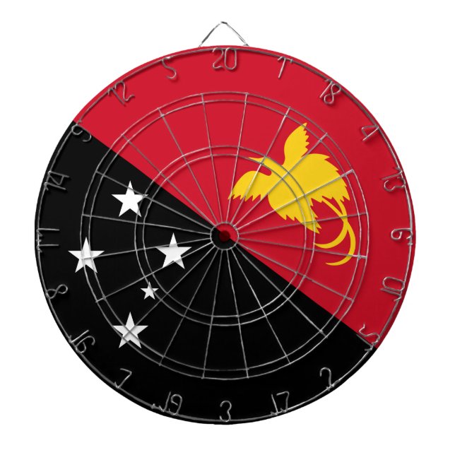 Flagge Papua - Neue Guinea Dartscheibe (vorne)