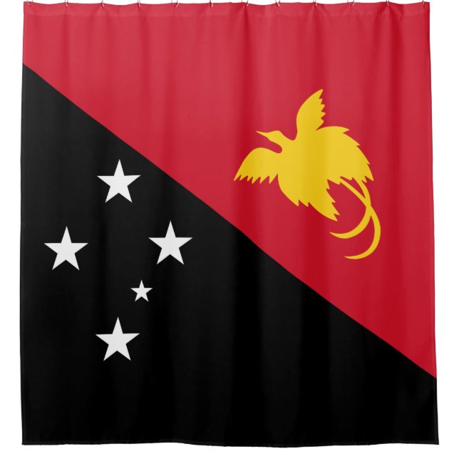 Flagge Papua - Neue Guinea Duschvorhang (Vorderseite)